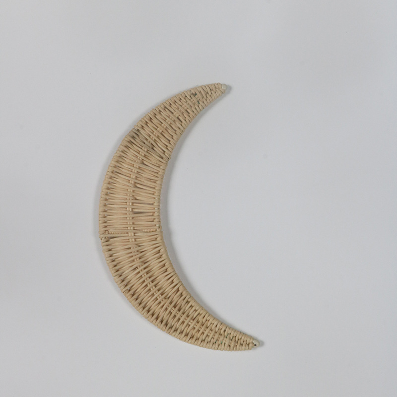 Fengtie Moon-shaped Wall Decoration Palette Hand-woven Styling Hanging Wall Photo Decoration Props