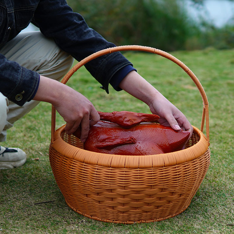 Imitation rattan cargo basket worship basket wedding housewarming gift basket offerings for picnic picking basket
